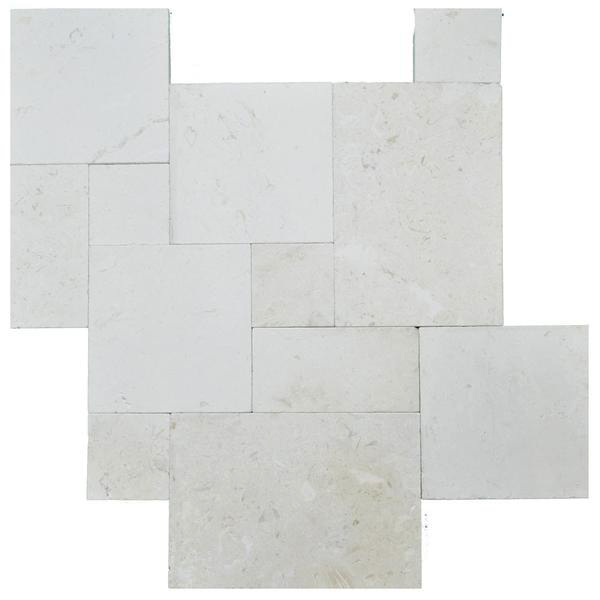 Myra Tumbled Shellstone Pavers French Pattern - StoneTileUS